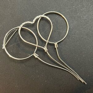 Elegant Silver Heart Hoop Earrings